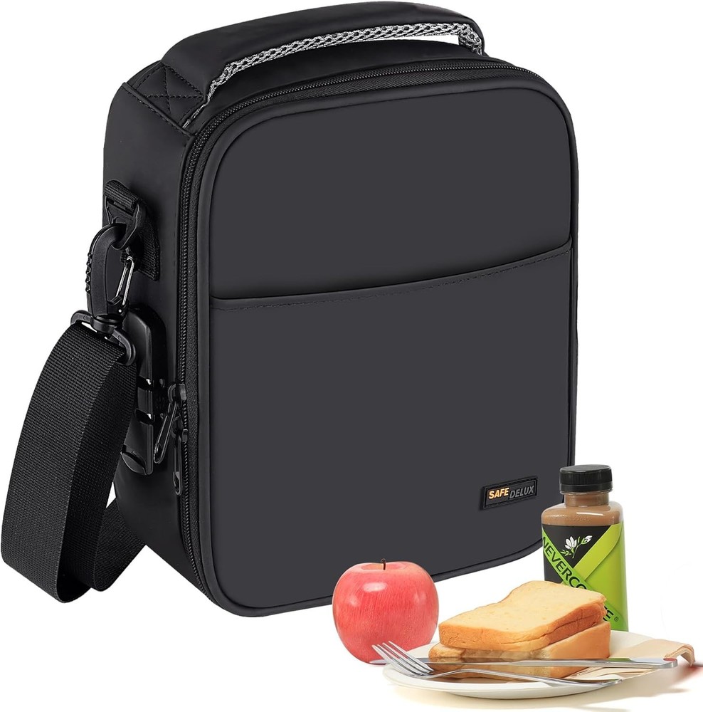 SafeDelux Lockable Lunch Box with Combination Lock，Insulated Lunch Bag Reusab...