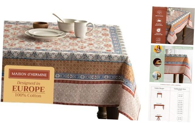 100% Cotton Table Cover - 54