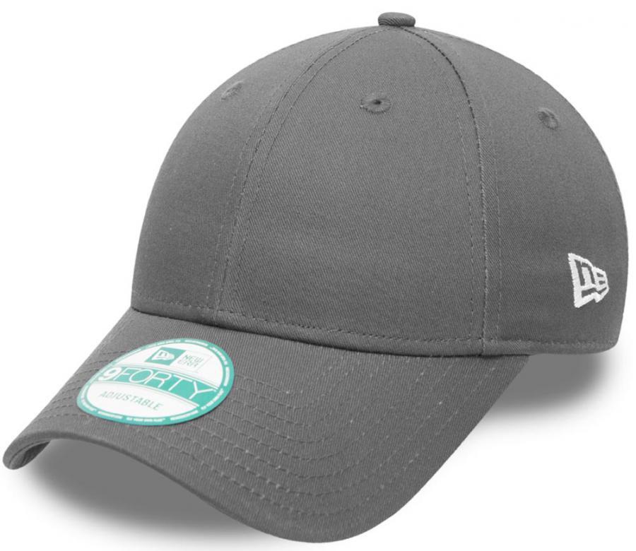 New Era Graphite Gray Blank Velcroback 940 9Forty Adjustable Curved Cap