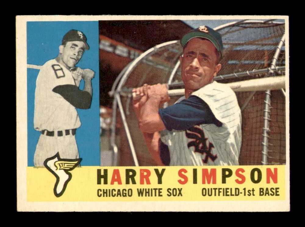 1960 Topps #180 Harry Simpson NM Condition Vintage Baseball Card OBGcards