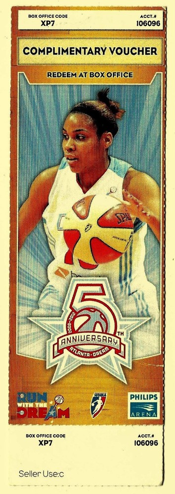 WNBA Atlanta Dream 2012 5th Anniversary Complimentary Ticket Voucher!-image