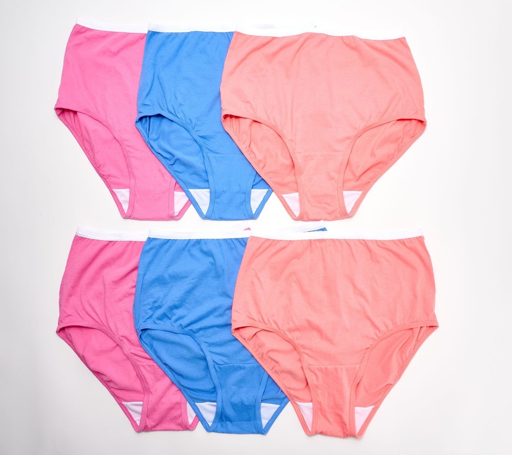 Maya J Women's Panties Sz 6 Breezies Original Cotton Brief Multi-colored A632206