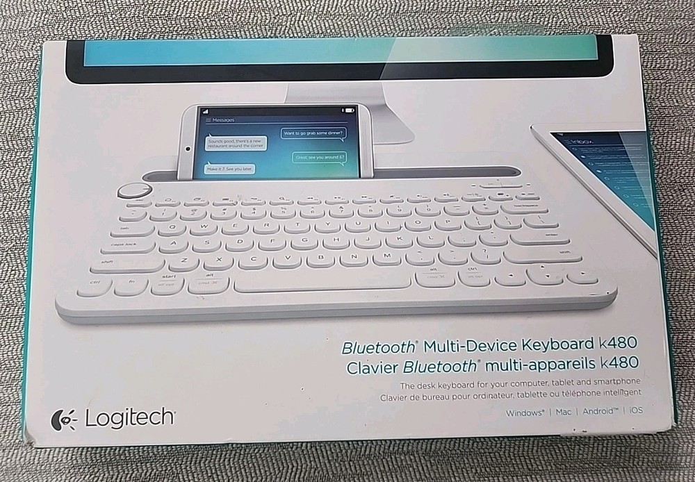 Logitech K480 Multi-Device Bluetooth Keyboard for Computers Tablets Smartphones