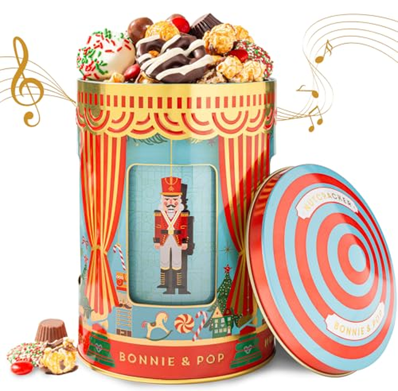 Christmas Gift Basket- Gourmet Food Gifts - Plays Music - Holiday Chocolate and
