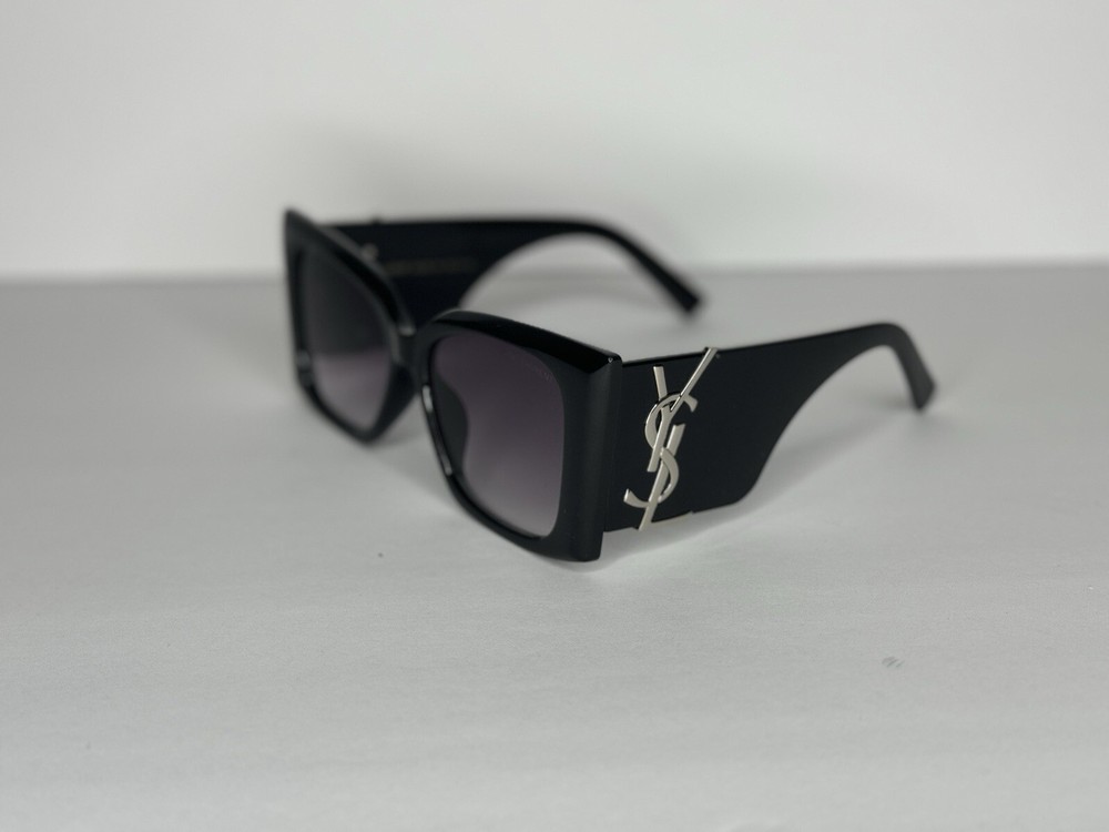 Stylish YSL Black & Silver Sunglasses for Women