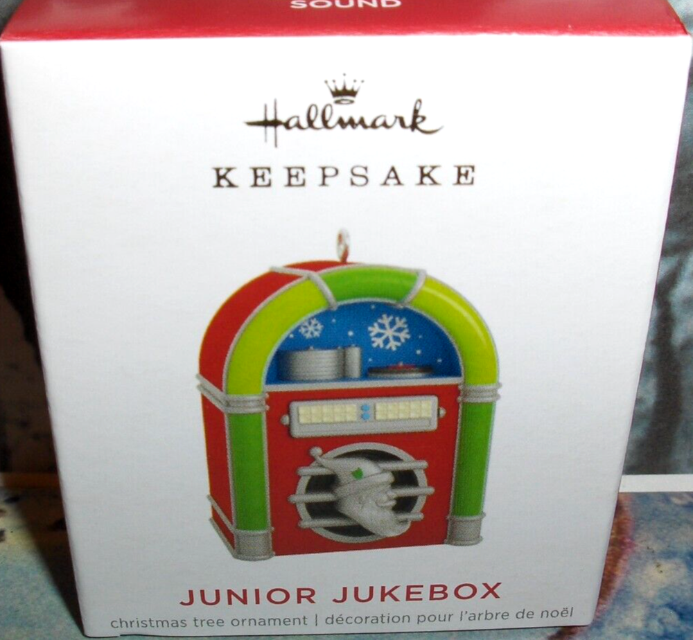 2021 Hallmark Miniature Magic Sound Jukebox Christmas Ornament NOS