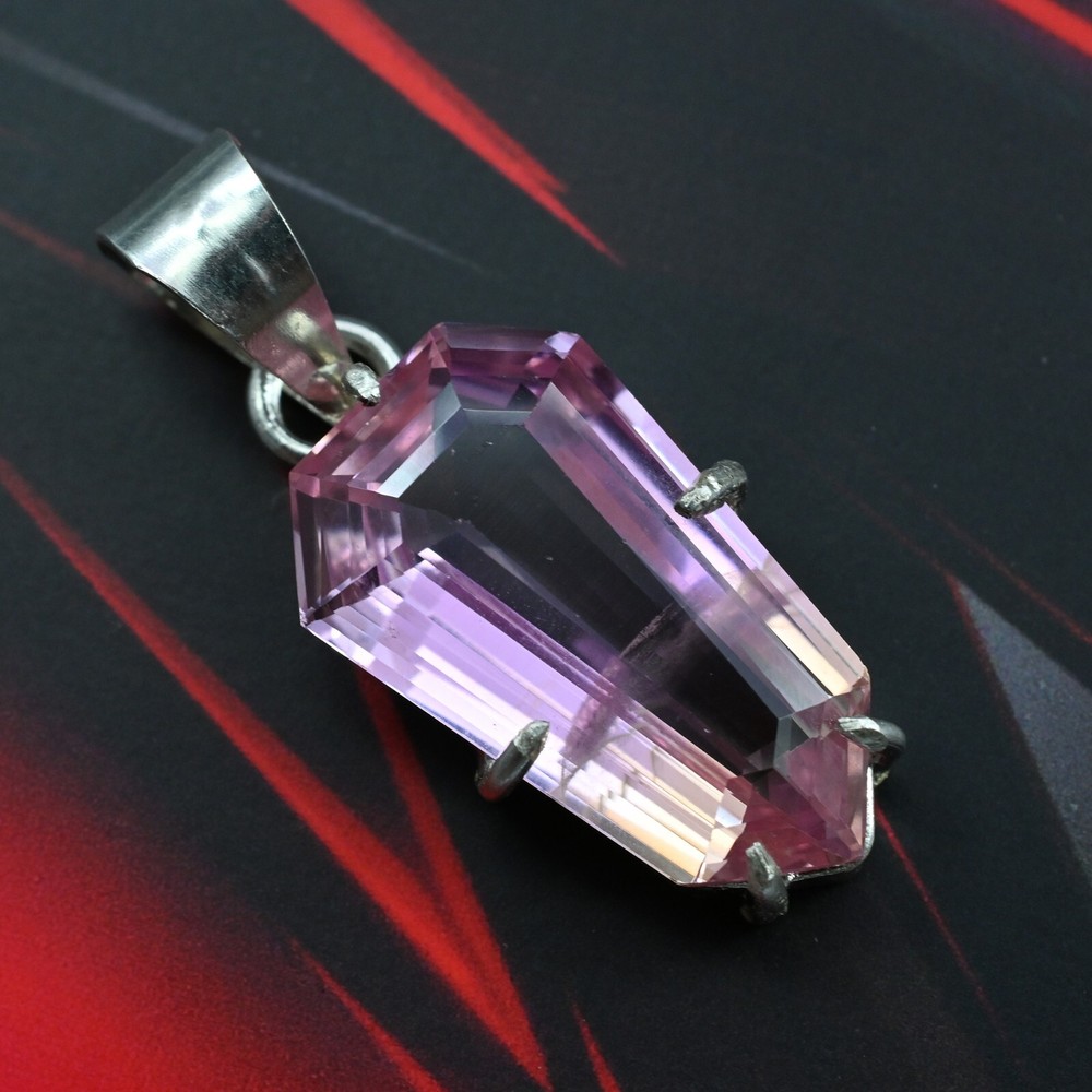 30 CT Natural Padparadscha Sapphire 925 Silver Pendant Fancy Shape