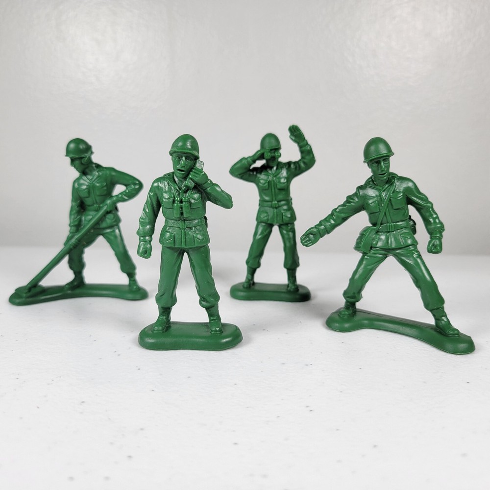 VTG Burger King Toy Story Green Army Men Set of 4 Action Figure Toys 2.75
