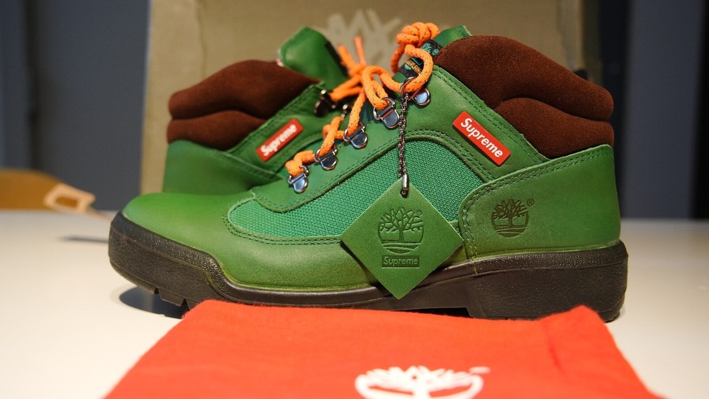 DS SUPREME TIMBERLAND FIELD BOOTS GREEN 8
