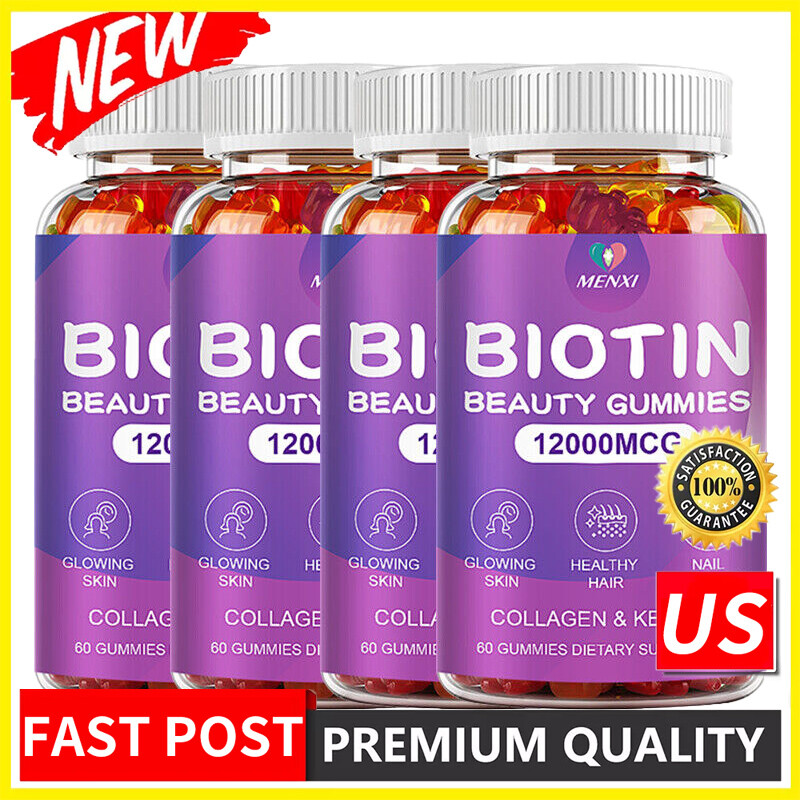 Biotin & Collagen Gummy Vitamins for Hair, Skin, and Nails Extra Strength Gummy