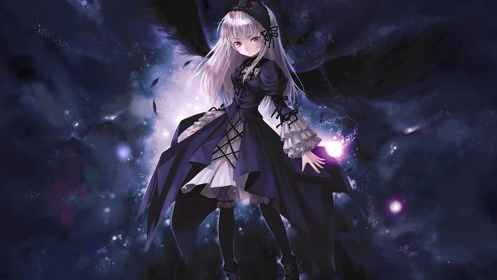 Anime Fantasy Girl with Red Eyes Art Playmat for Gaming & Desk