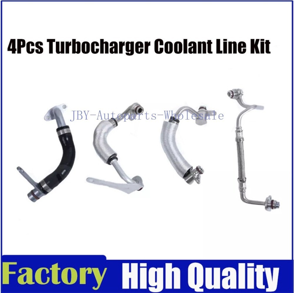 4x Turbocharger Coolant Line Kit For BMW F10 F22 F20 F30 X1 X3 X4 X5 Z4 N20 N26