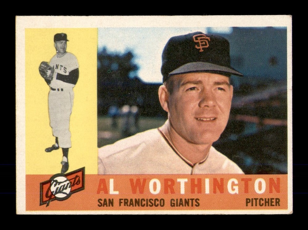 1960 Topps #268 Al Worthington EX-MINT OBGcards Vintage Baseball Break