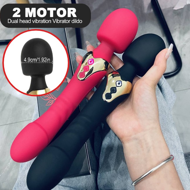 G-spot Vibrator Dildo Double Head Wand Massager Clit Stimulator Sex Toys Women