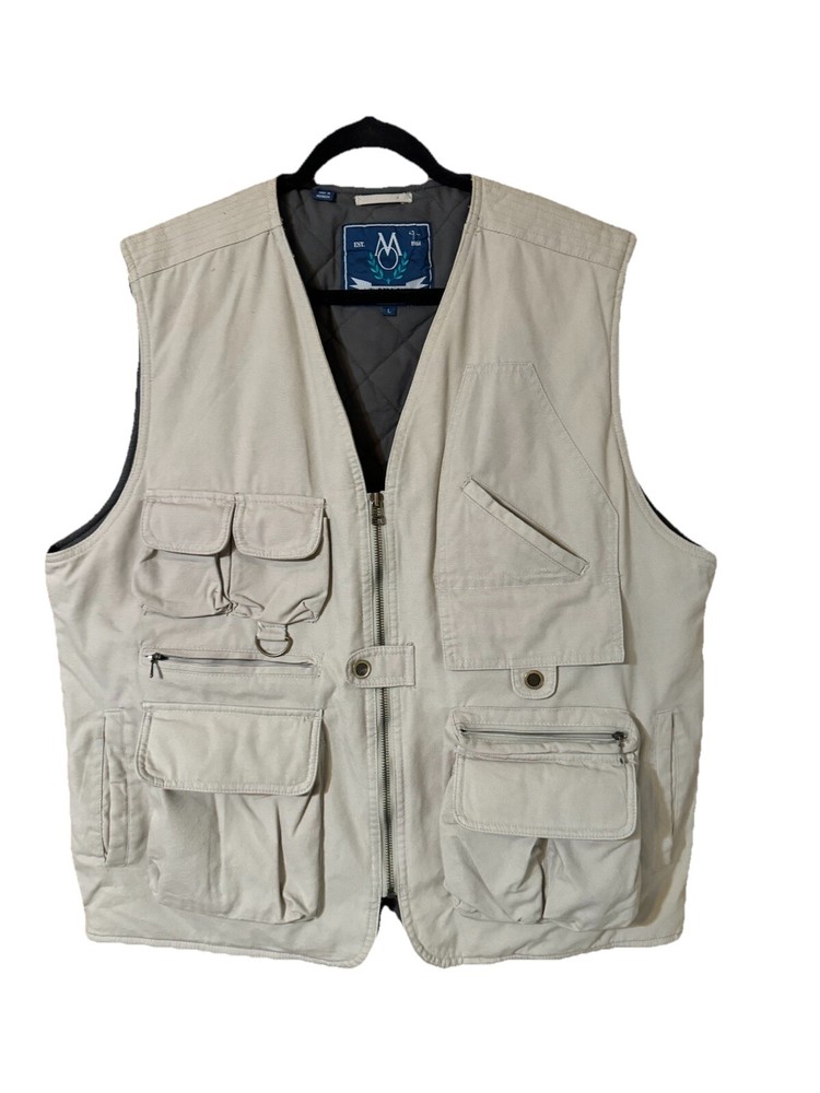 Men's Utility Safari Vest in Tan - Military Field Travel Style-image
