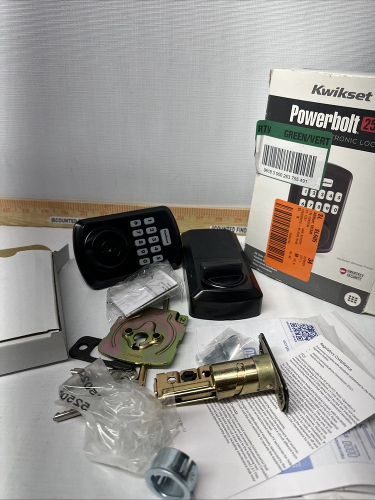 Kwikset Powerbolt 250 Single Cylinder Deadbolt Venetian Bronze SMT