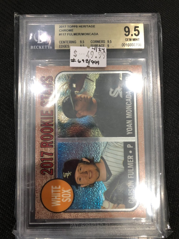 2017 Topps Heritage White Sox Rookie Stars 698/999 BGS 9.5 GEM MINT Chrome