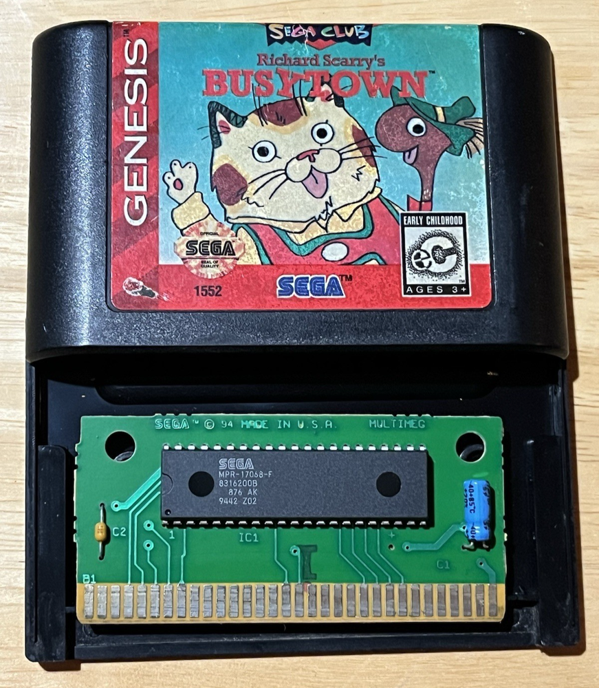 Richard Scarrys Busytown Sega Genesis Game 1994 Kids Adventure