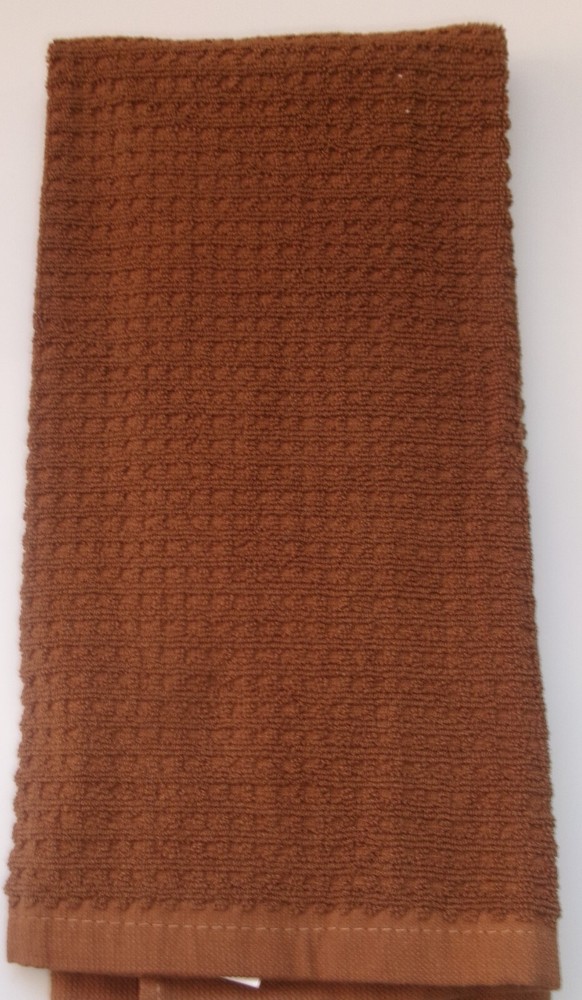 FULL uncut SOLID BROWN RITZ Cotton Kitchen Towel NEW