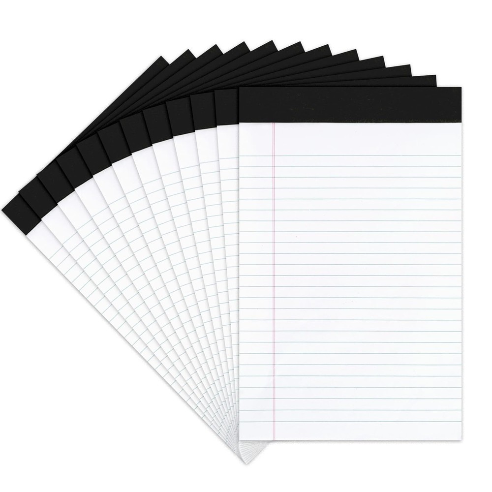 Legal Pads 8.5 x 11-50 Sheets Notepad, 12 Pack White Lined Notepads 8.5 x 11 ...
