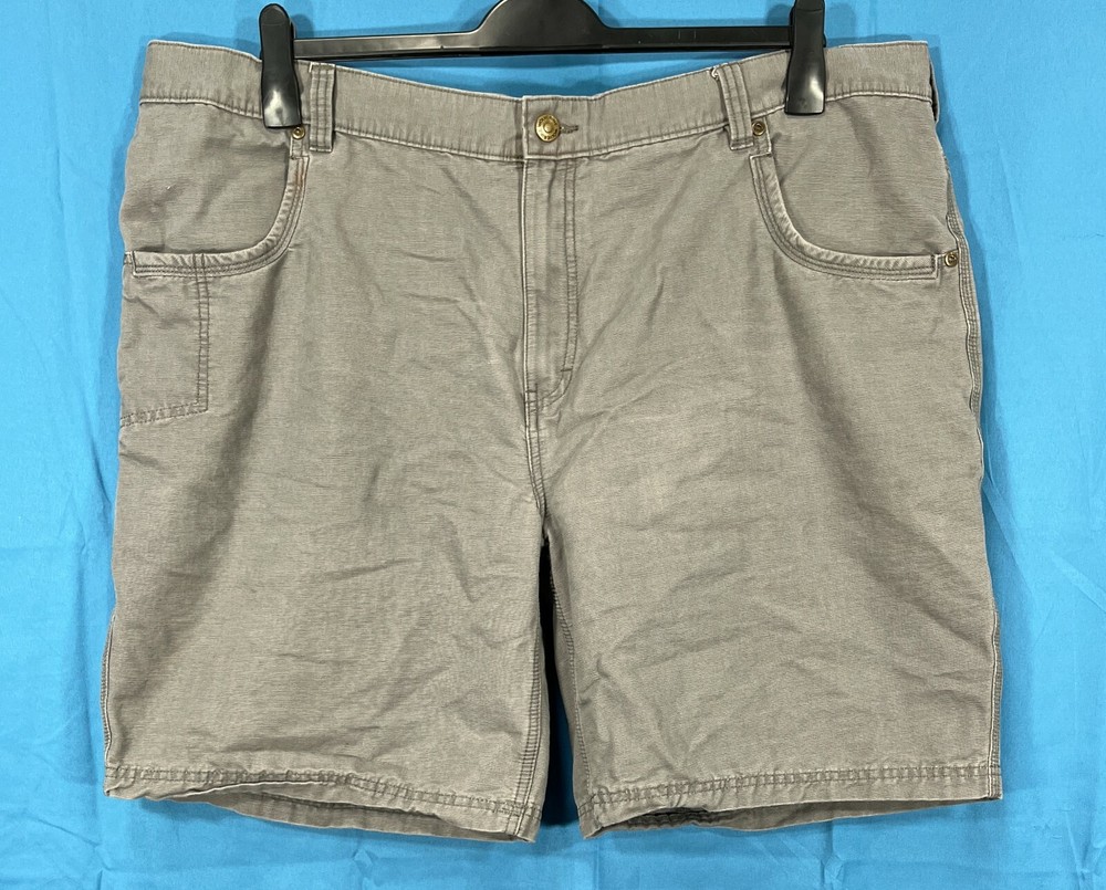 WOLVERINE Solid Gray 100% COTTON Flat Front 4-POCKETS Men's CHINO Work Shorts 44