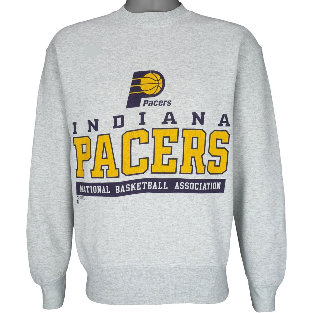 Indiana Pacers Crew Neck Sweatshirt 1990s, reprinted ash color, NBA team QT116