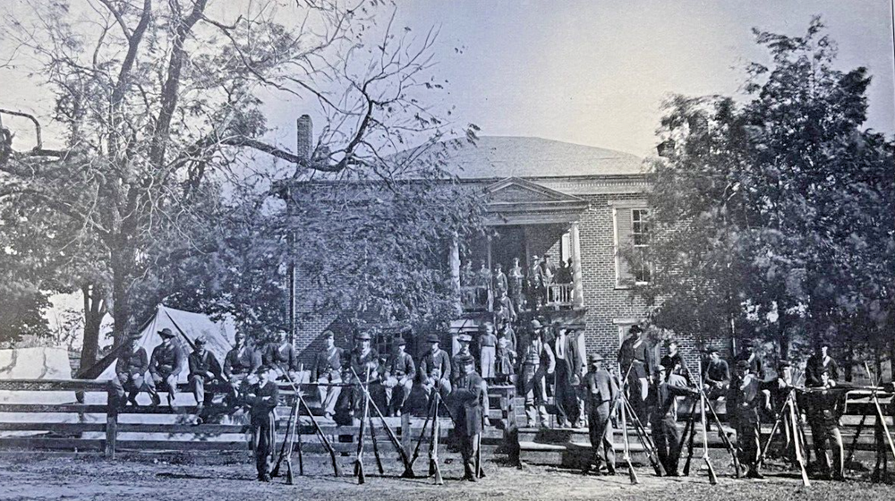 1912 Vintage Illustration Union Soldiers Appomattox Courthouse After Surrender