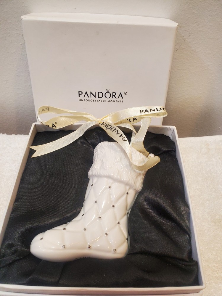 Pandora 2012 Porcelain Stocking Christmas Ornament in Original Box