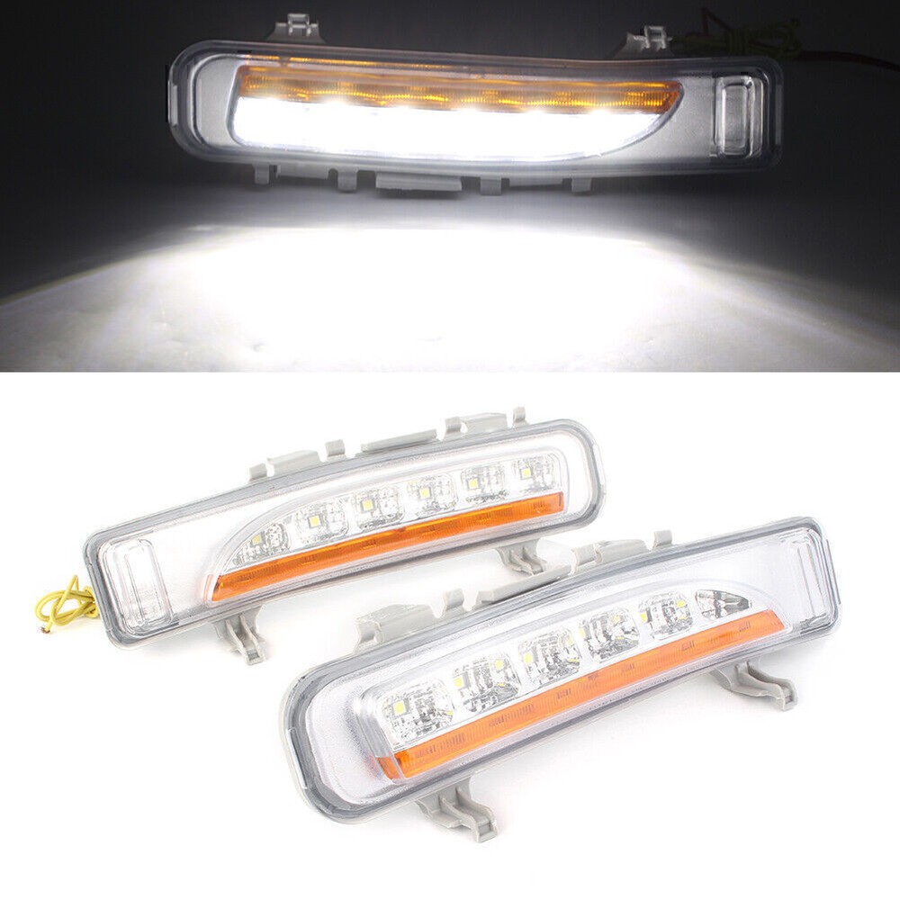 Pair Car LED Daytime Running Lights DRL Fog Driving Lamp Fit Ford Edge 2011-2014