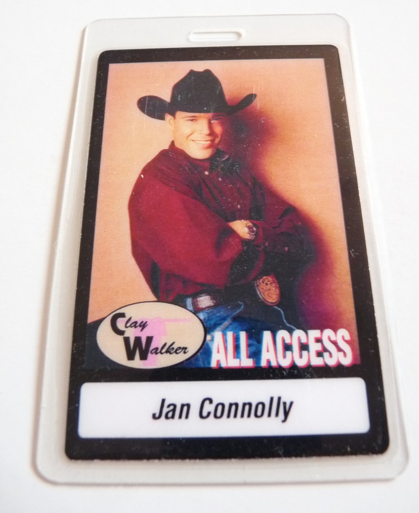 Clay Walker Jan Connolly All Access Concert Tour Laminate Backstage Pass D12