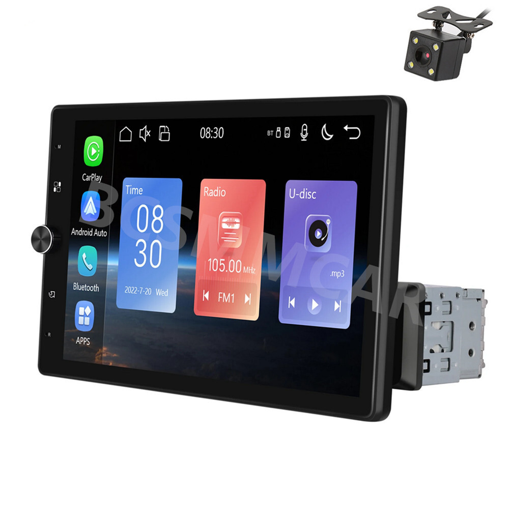 1 DIN Touch Screen Car Stereo with BT, FM, MP5, CarPlay & Android Auto
