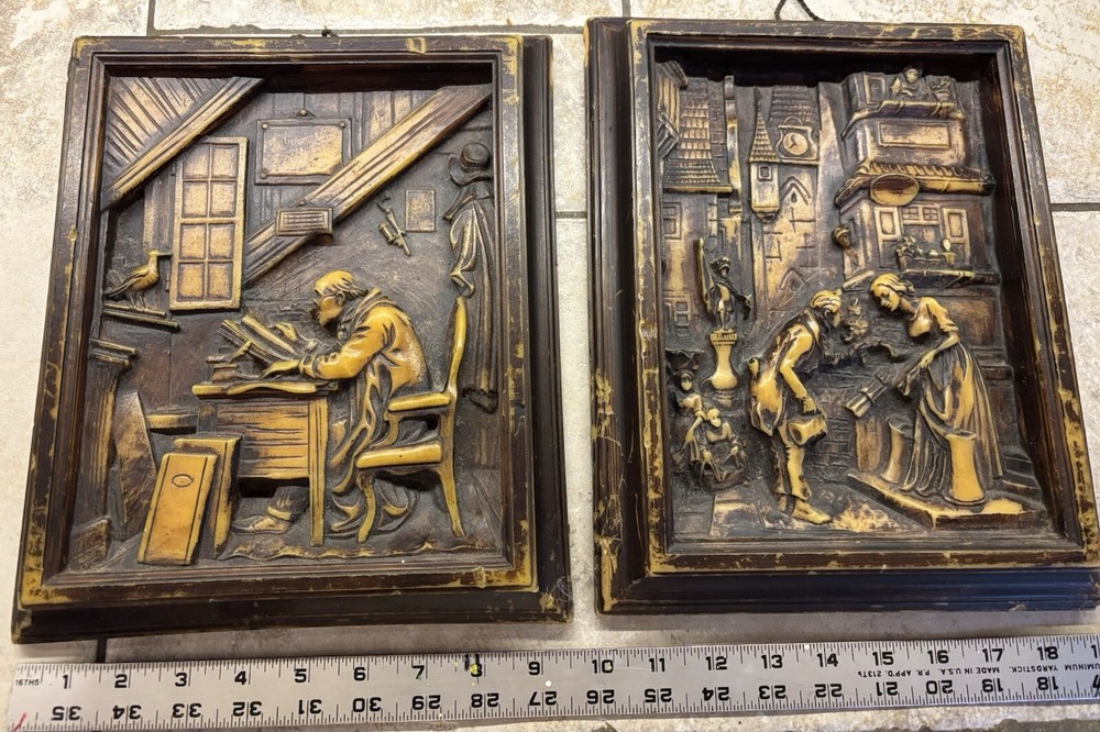 2  German Wax reliefs 1960s