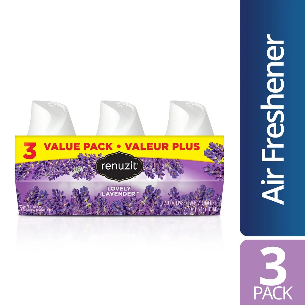 Renuzit Lavender Gel Air Freshener - 7oz/3ct