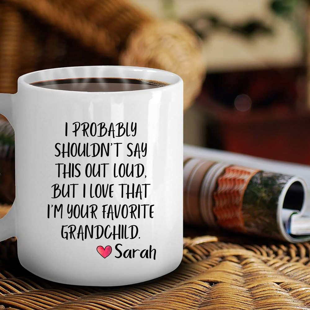 Funny Personalized Grandparent Mug Gift for Mimi Nana Papa Grandpa Grandma Birthday