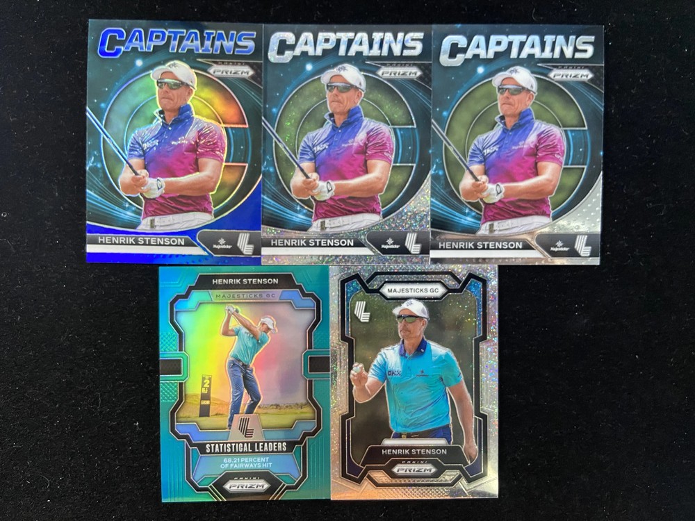 2024 Panini Prizm LIV Golf Captains Blue Henrik Stenson 5-Card Lot /99 KM029