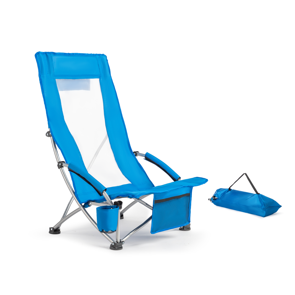 Folding Beach Chair Portable w/ High-Back for Lawn Patio Furniture Outdoor Beach