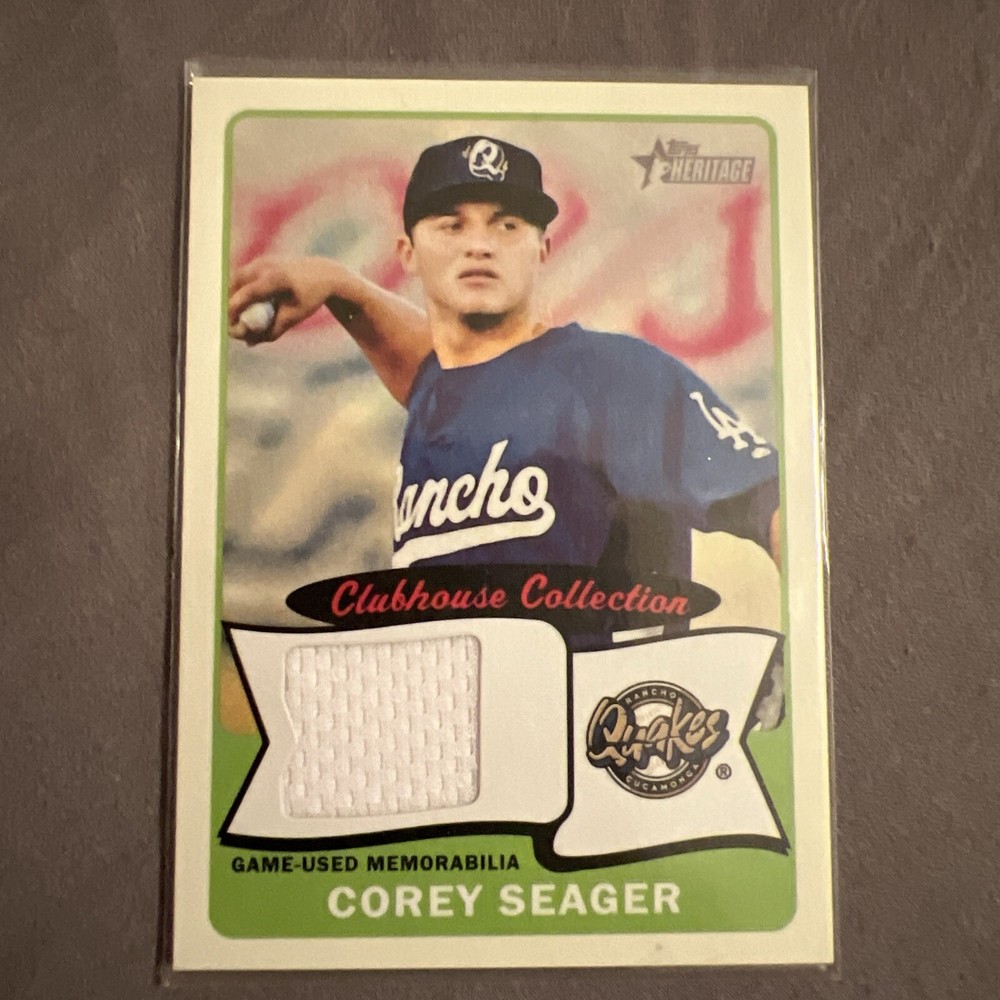 Corey Seager Quakes 2014 Topps Heritage Minor League Game-Used Patch Card
