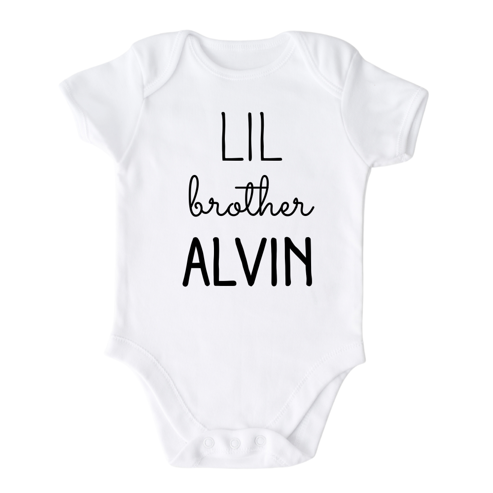 Lil Brother Big Brother Custom Onesie® Funny Gift Newborn Baby Boy Girl Infant