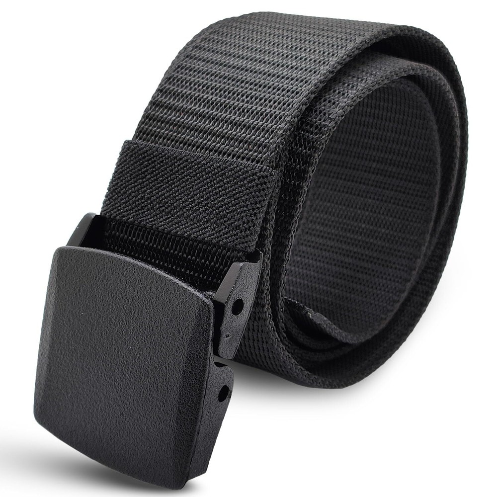 Nylon Belts for Men, Work Belt Adjustable Slide Plastic Buckle Web Canvas Bel...