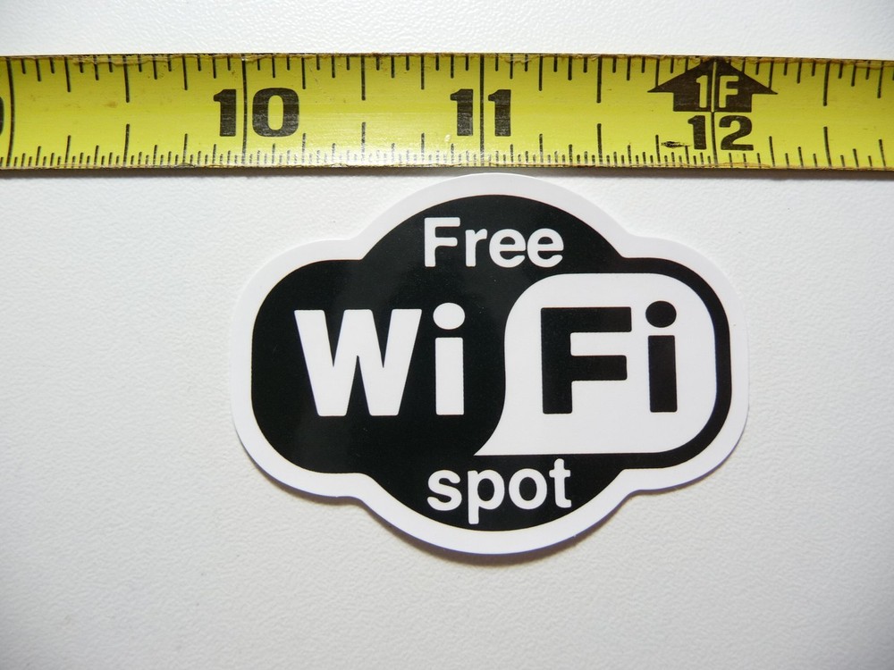 FREE WIFI SPOT STICKER DECAL BUSINESS COMPANY POLICY BUILDING DOOR
