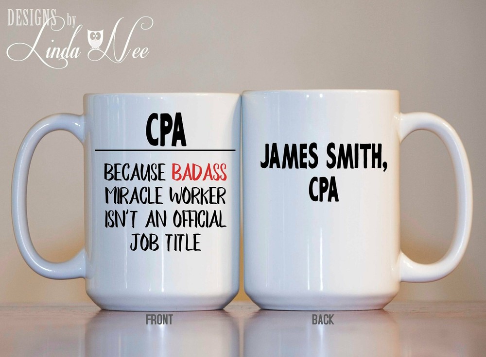 Personalized Cpa Coffee Mug Gift For Accountant Cpa Funny Accountant Gift Mug