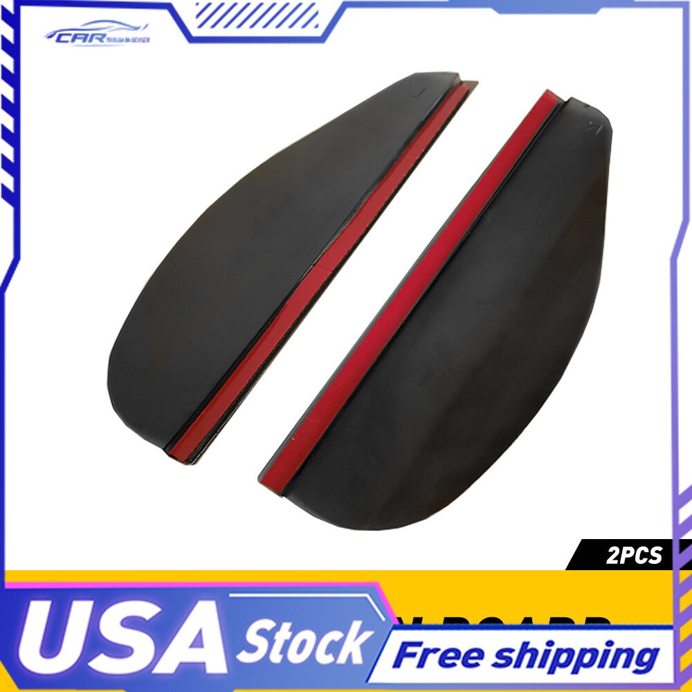 2X Black For Car Accessories Rear View Rain Eyebrow Mirror Board Guard Sun Visor