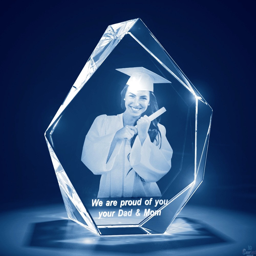 Mothers Day Laser Engraved 3D Crystal Glass Personalized Gift Lrg. Prestige-image