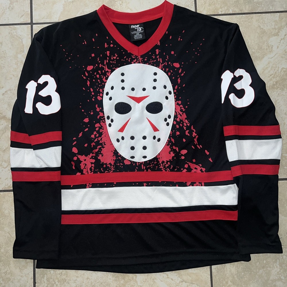 Friday the 13th Jason Voorhees Bloody Hockey Jersey - USA Mens Size Medium