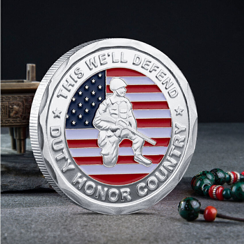Commemorative Coin Collectible Challenge ARMY VETERAN US Proudly Served Military