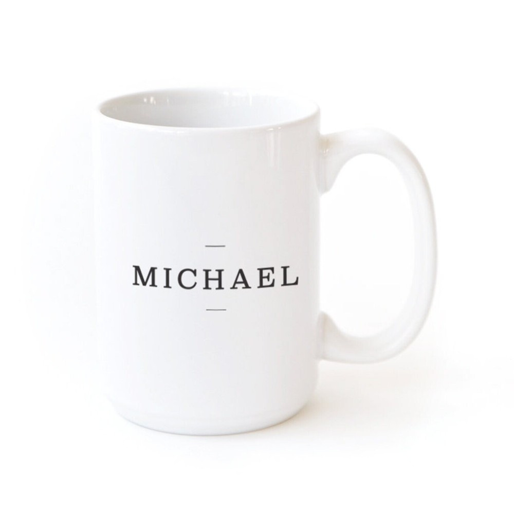 Between The Lines Personalized Name Porcelain Ceramic Coffee Mug Wedding Gift