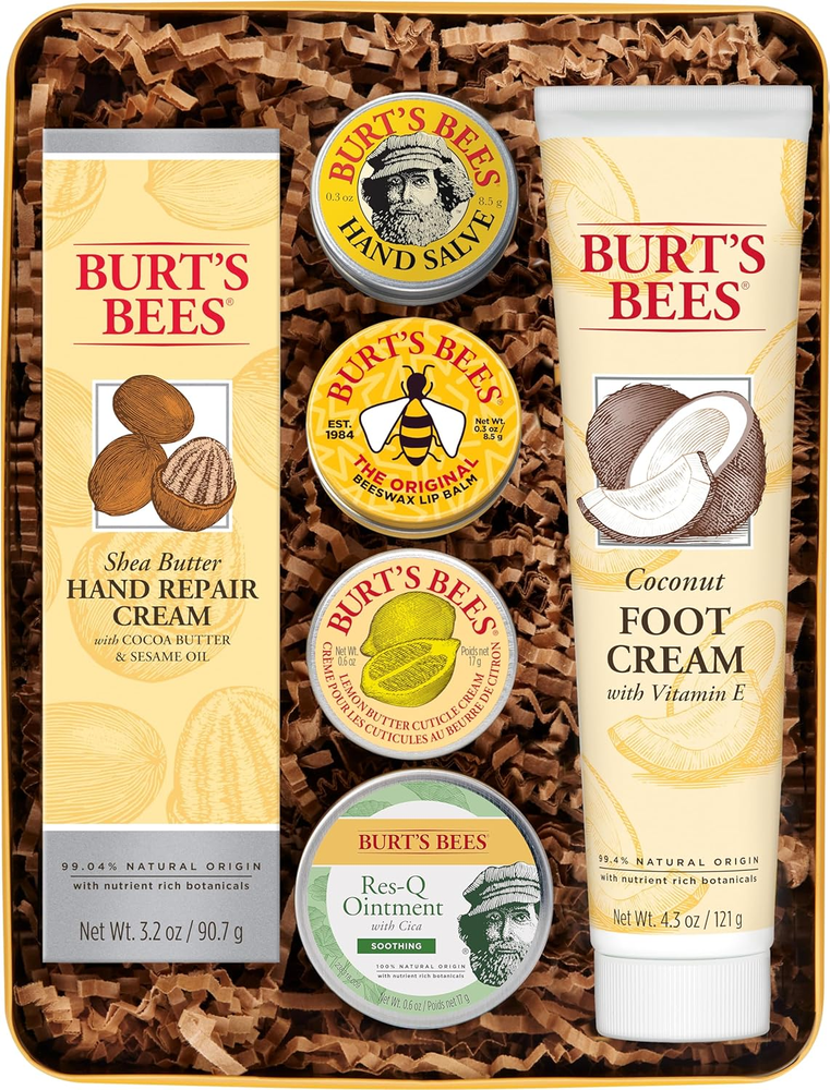 Burt'S Bees Gifts Ideas - Classics Set, 6 Products in Giftable Tin – Cuticle Cre