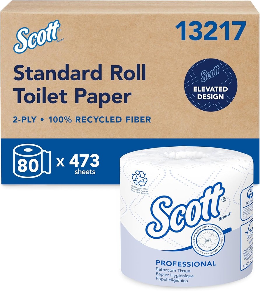 Scott Professional Roll Bulk Toilet 2-Ply (80 Rolls of 473 Sheets,37,840 Sheet )