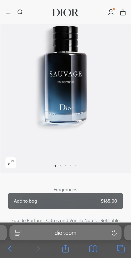 Christian Dior Sauvage Men's Cologne 3.4 Oz Pice Negotiable