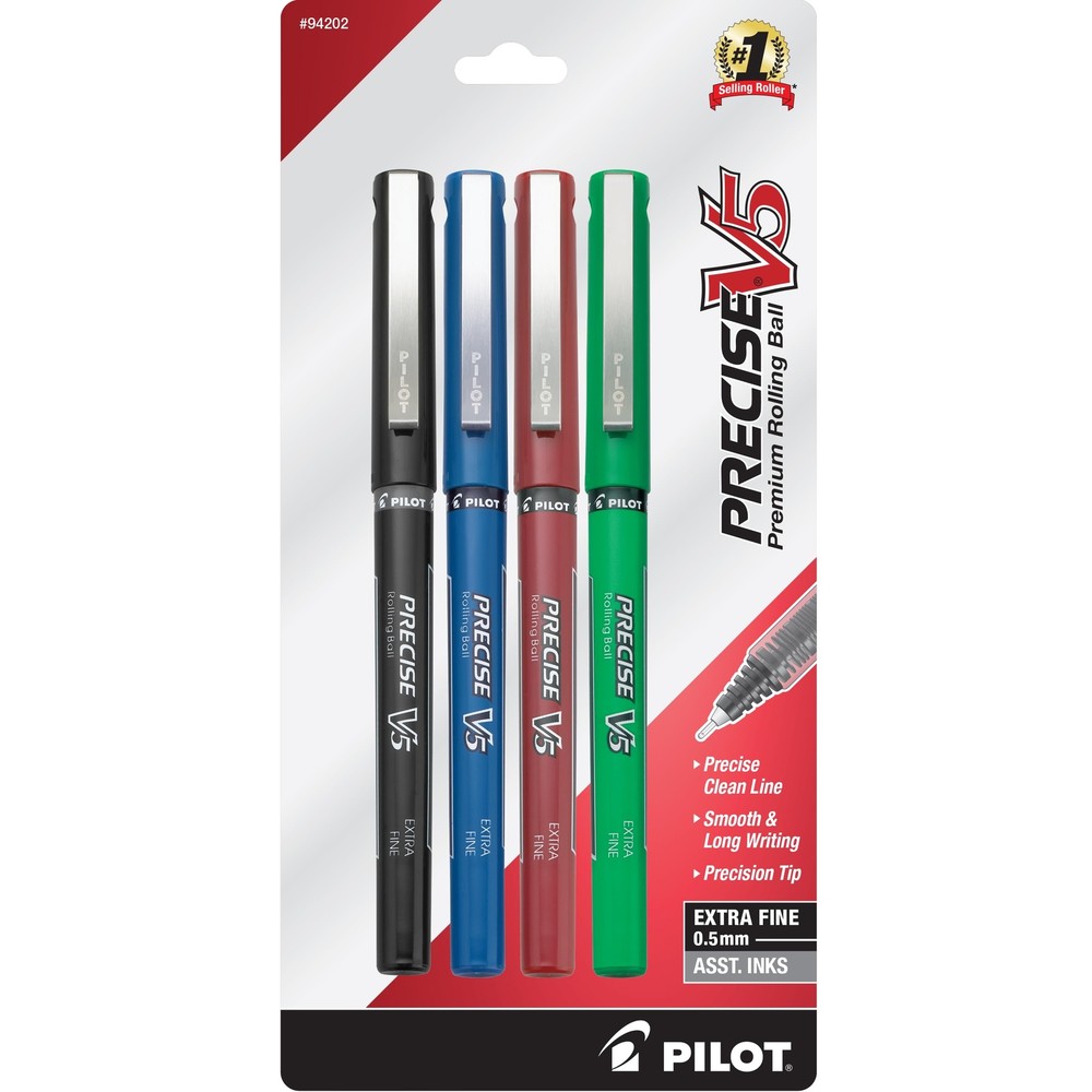 Pilot, Precise V5, Capped Liquid Ink Rolling Ball Pens, Extra Fine Point 0.5 ...